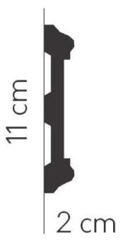 Wand 410 PU  10,8x2cm  feste Stuckleiste für Wandgestaltung